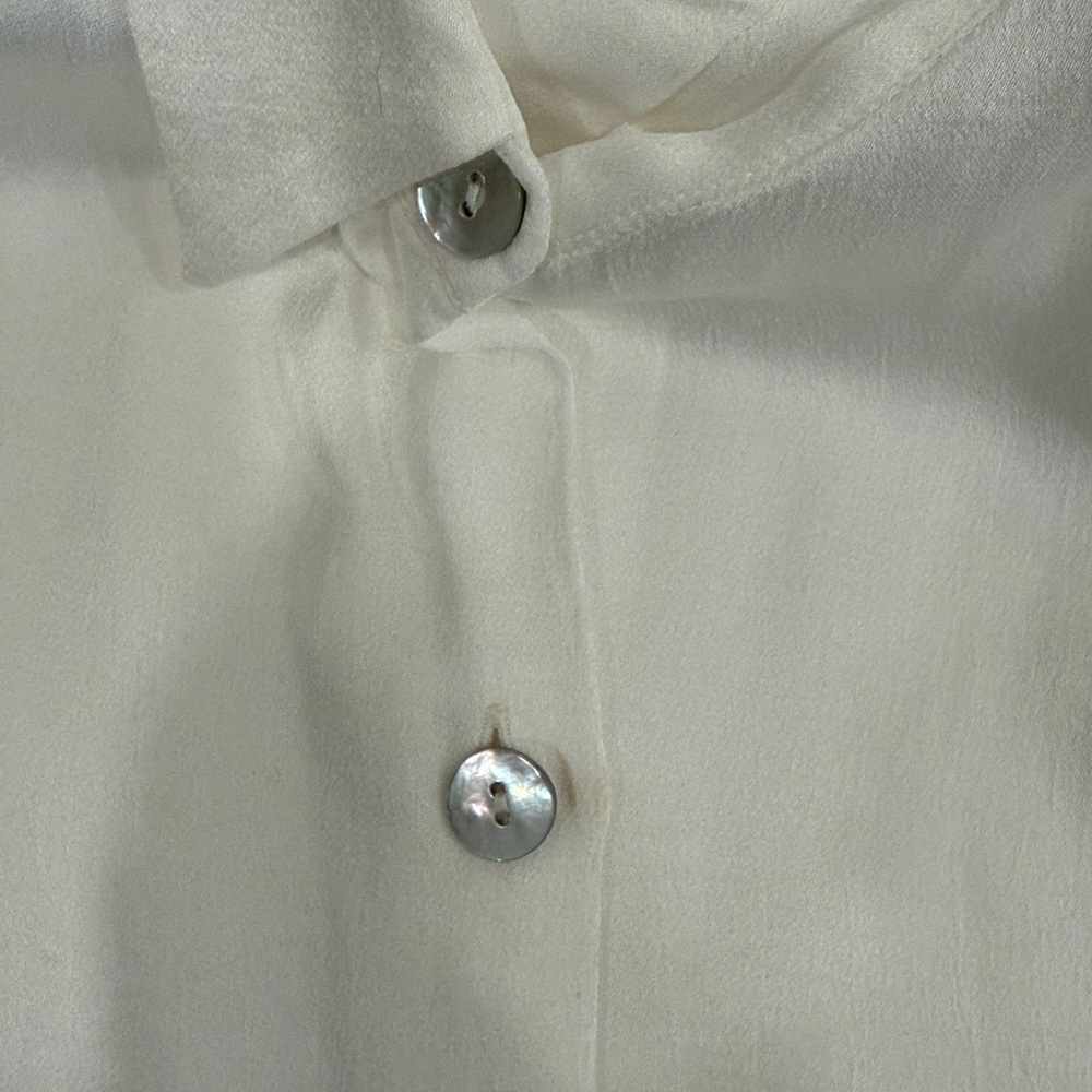 Zara Ivory Blouse with Feather Trim - Picture 4 of 4